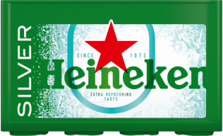 Heineken Silver krat met 24 flesjes van 30cl Heineken Silver krat met 24 flesjes van 30cl
